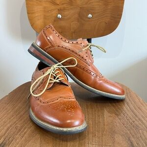 Elegant Tan Leather Men's Oxfords Brogues